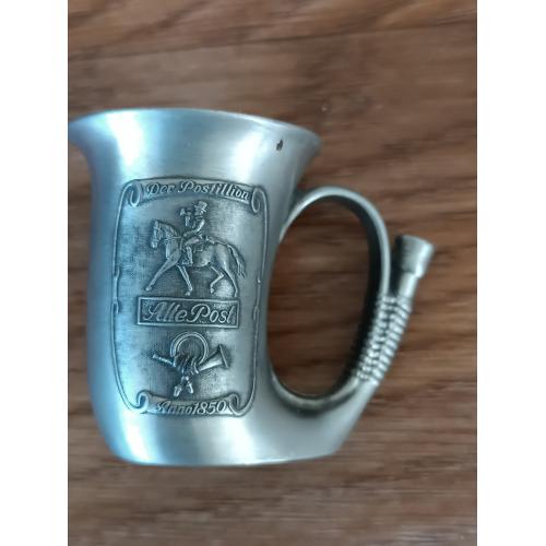 Олов'яна чарка-ріжок "Alte Post","Anno 1850".  Frieling Zinn. Germany. 