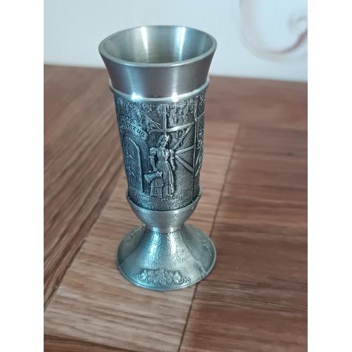 Стопка, оловянная рюмка. Zinnbecher. Германия. Винтаж. 