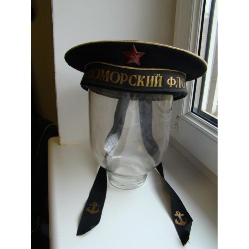 Бескозырка Черноморский Флот ВМФ СССР 1955 г.в., разм.58. 