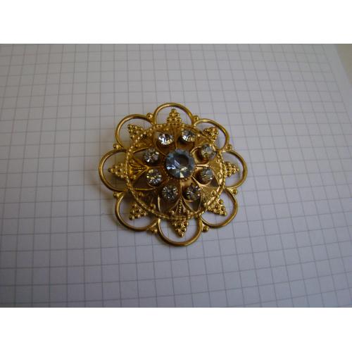 Брошь брошка, позолота, винтаж из СССР.