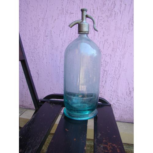 Стеклянный сифон из СССР.бок.