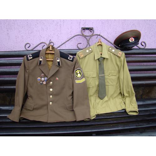 Дембельская форма и фуражка рядового (химвойска) ВС СССР.