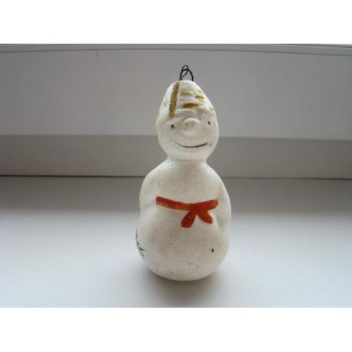 Елочная игрушка Снеговик из СССР.