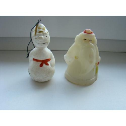 Елочная игрушка Снеговик + бонус Дед Мороз из СССР.