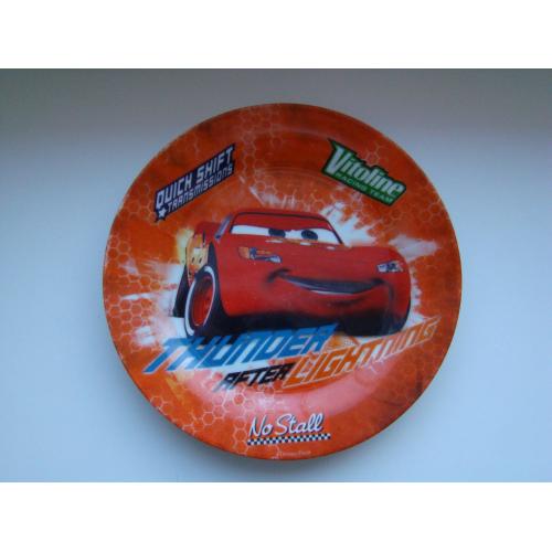Фарфоровая тарелка с изображением Молнии Маквин из мультфильма "Тачки", Испания