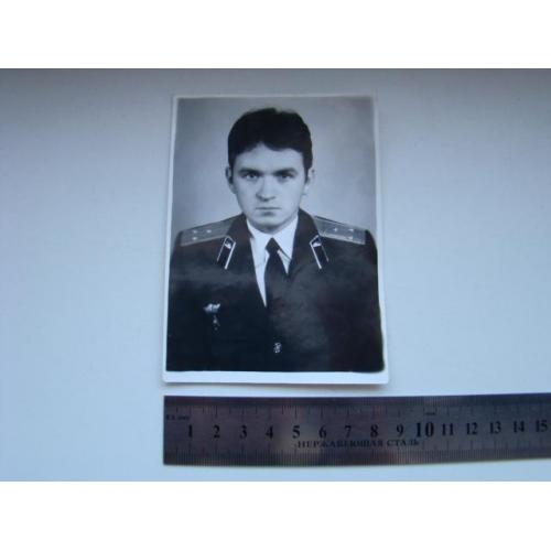Фото ст.лейтенанта в парадной форме, танкист, 1984 г.