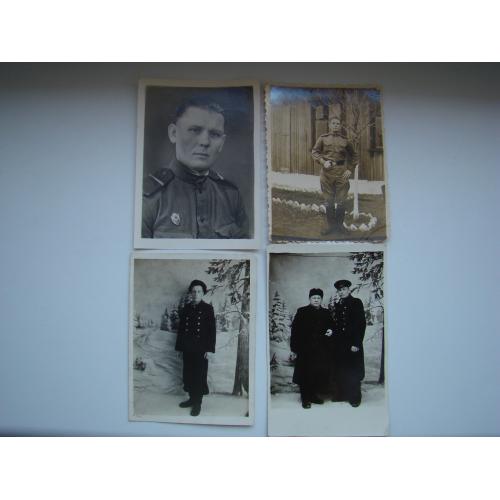 Фотографии военных и служащих в форме, 50-е гг., 4 шт.