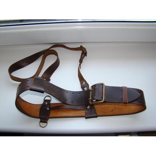 Кожаный офицерский ремень портупея ВС СССР.