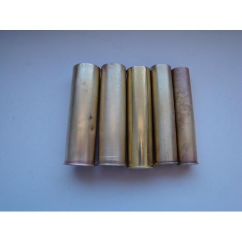Латунные гильзы 12, 16, 20, 28, 32 калибра, 5 шт. из СССР.
