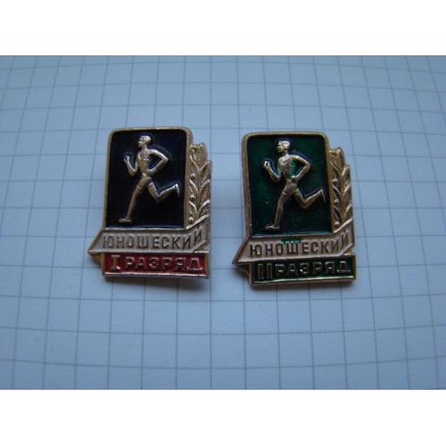 Значки 1 и 2 юношеский разряд.