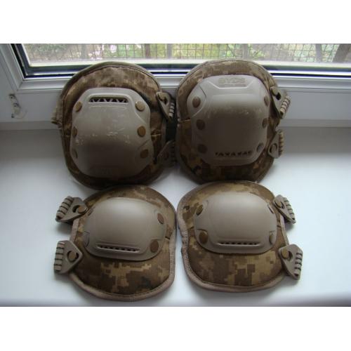 Комплект наколенники + налокотники тактические YDS, пиксель, качество.