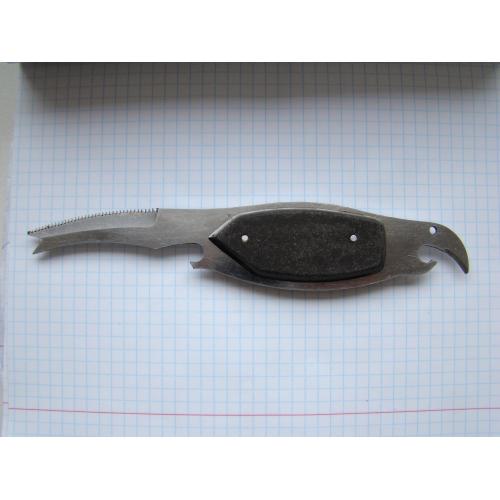 Нож для чистки рыбы+ открывалка для консервов и бутылок Попугай времен СССР.