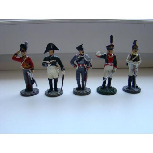 Оловянные солдатики Наполеоновские войны, 5 шт.без повторов.