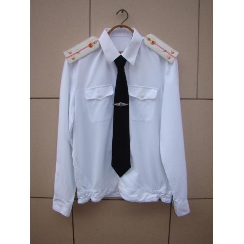 Парадная рубашка с галстуком и зажимом для него ст.лейтенанта МВД МВС Украина.