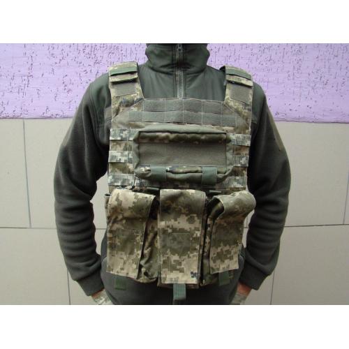 Плитоноска  с подсумками в расцветке пиксель ВСУ ЗСУ Украина, качество.