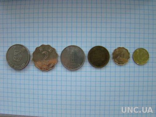 Подборка монет Гонконг, 6 шт. (см. описание)