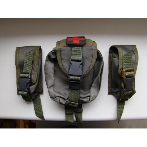 Подсумок тактический 3 шт, один из них Аптечка, Европа.