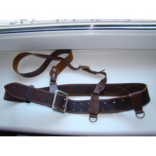 Кожаный офицерский ремень портупея ВС СССР.