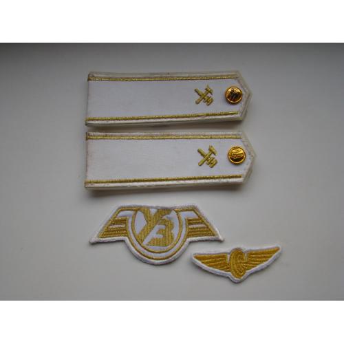 Погоны и нашивки 2 шт. на парадную рубашку ЖД Украина.