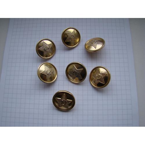 Пуговицы большие 7 шт. ВС СССР, китель, шинель.