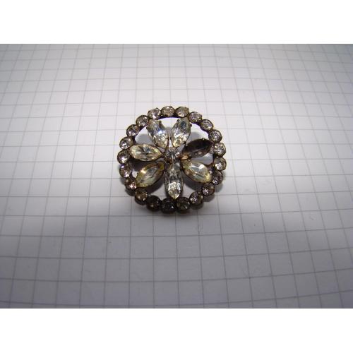 Серебряная брошь брошка с камнями, винтаж из СССР.