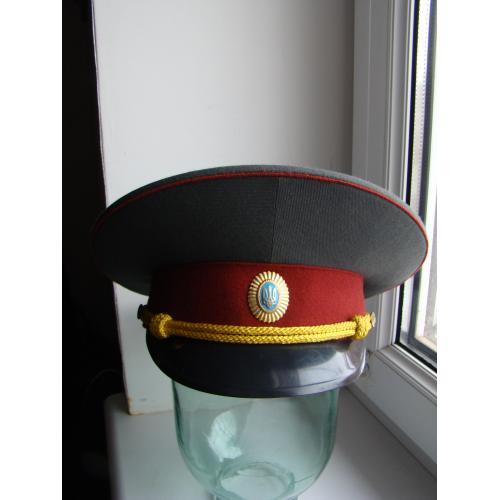 Офицерская фуражка бордовый кант и околыш (пожарник) Украина.