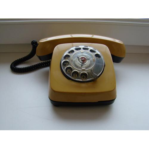 Старый дисковый телефон ТА-600 Респром Белоградчик 1988 г.в., Болгария.