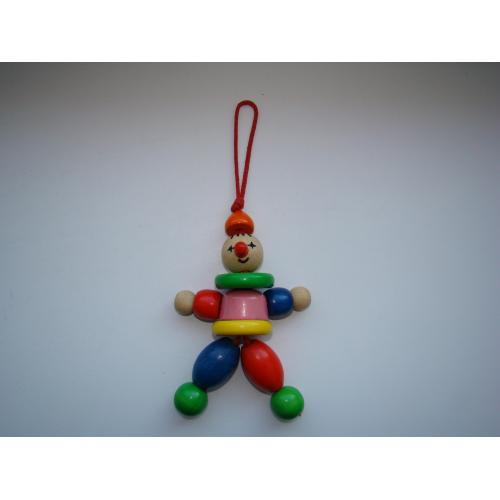 Деревянная пирамидка клоун из СССР.