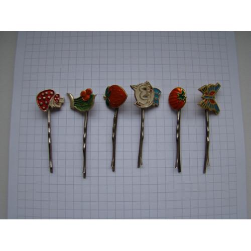 Заколки невидимки для волос, 6 шт. все разные из СССР.