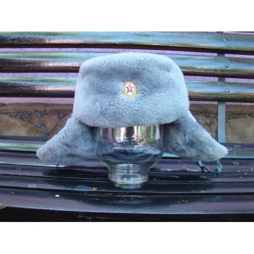 Зимняя офицерская шапка ВС СССР, разм 56, 1989 г.в.