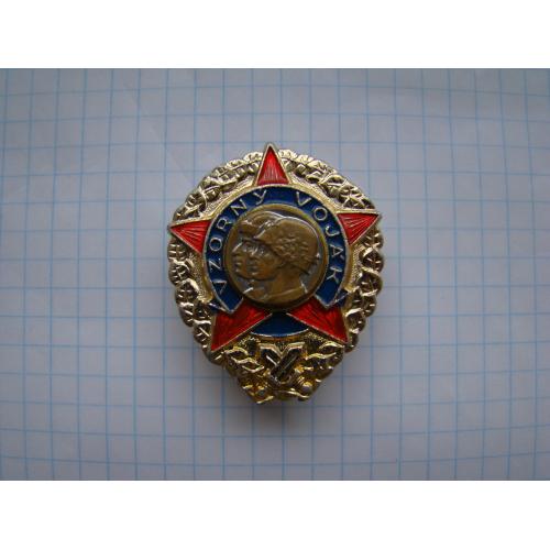 Знак Образцовый солдат, Отличник чехословацкой армии, ЧССР.