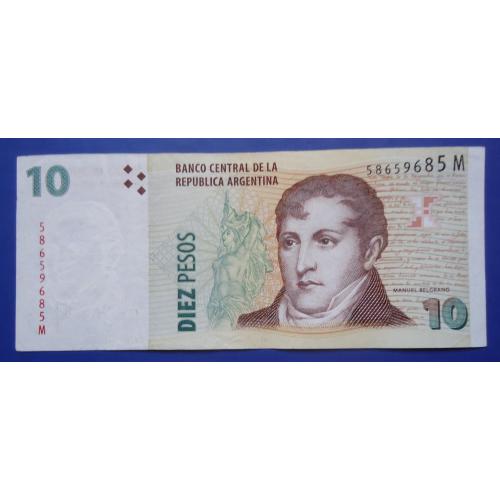  Аргентина 10 песо 2003 