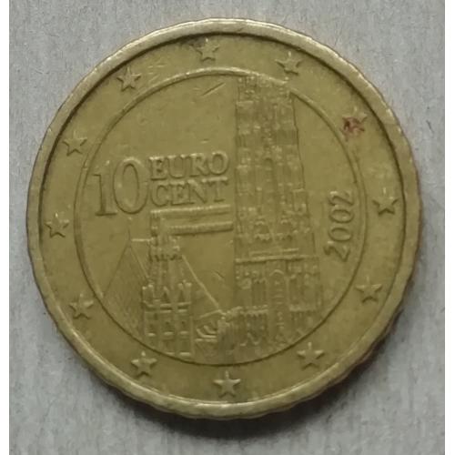 Австрия 10 евро центов 2002