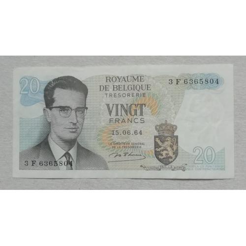 Бельгия 20 франков 1964