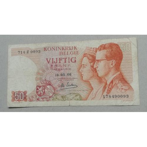  Бельгия  50 франков    1966