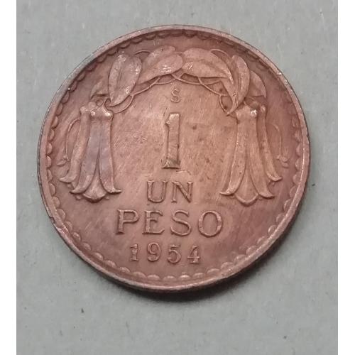 Чили 1 песо 1954