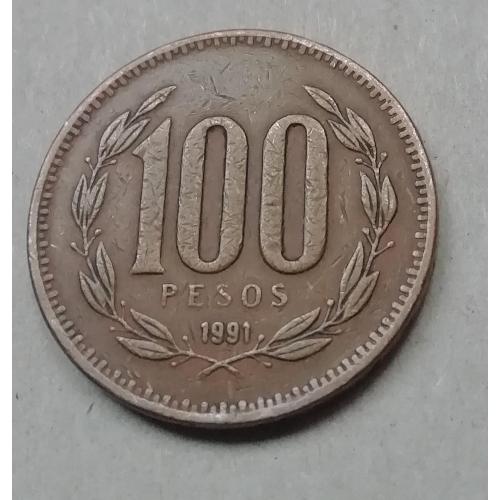 Чили 100 песо 1991 