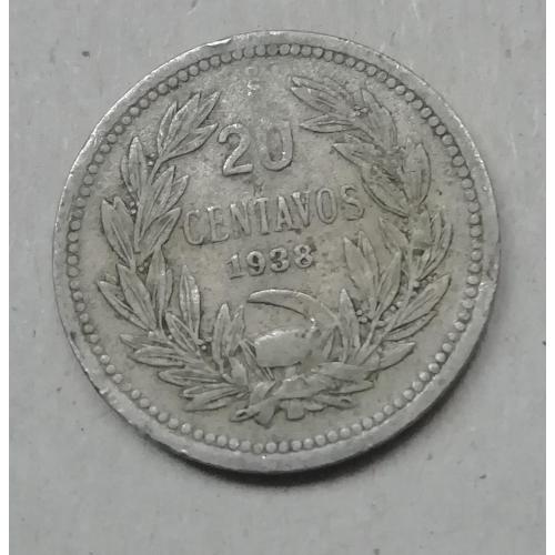 Чили 20 сентаво 1938 