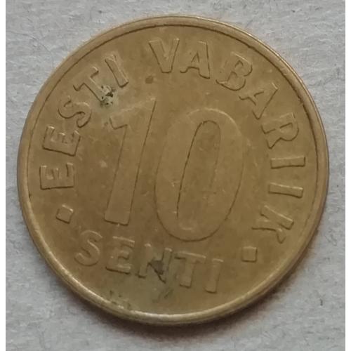  Эстония 10 центов 1996