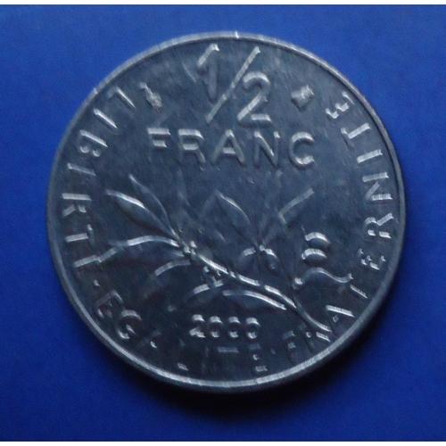  Франция 1/2 франка 2000 