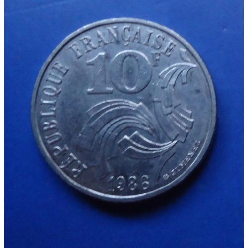  Франция 10 франков 1986 Свобода