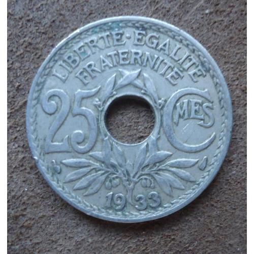 Франция 25 сантимов 1933