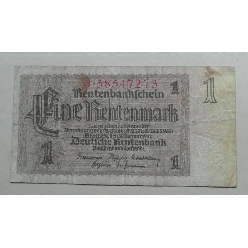  Германия 1 рентная марка 1937