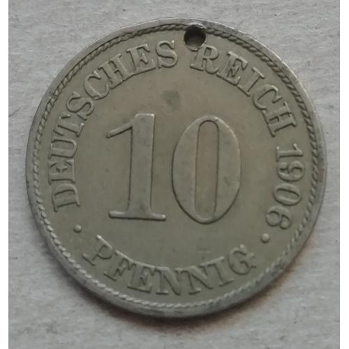  Германия 10 пфенниг 1906 А