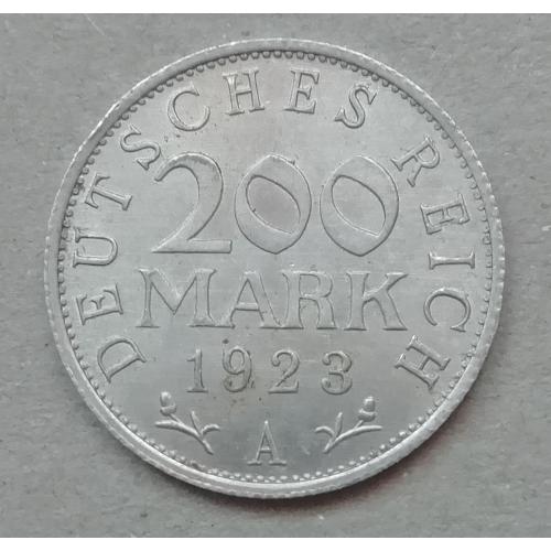  Германия 200 марок 1923   Монетный двор А (Берлин)  СТАН