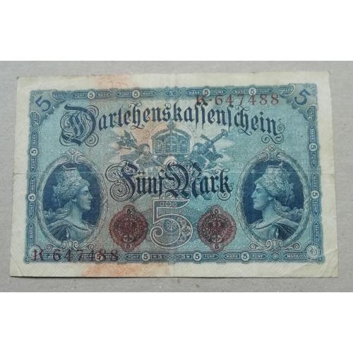  Германия 5 марок 1914