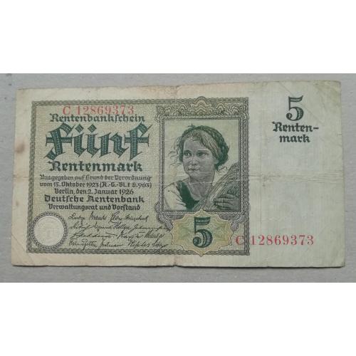  Германия 5 марок 1926
