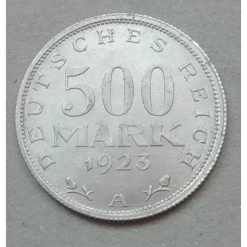  Германия 500 марок 1923   Монетный двор А (Берлин)  СТАН
