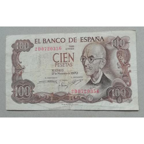  Испания 100 песет 1970 