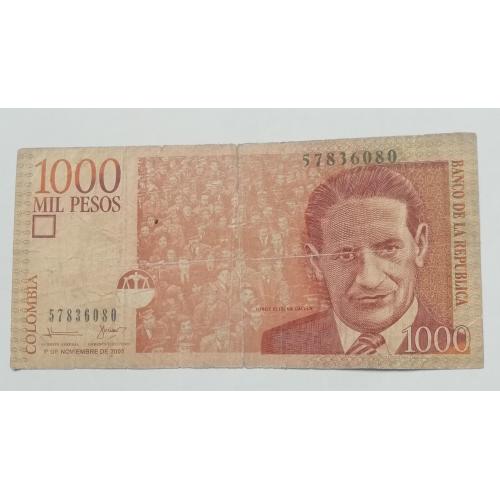 Колумбия  1000 песо  2005